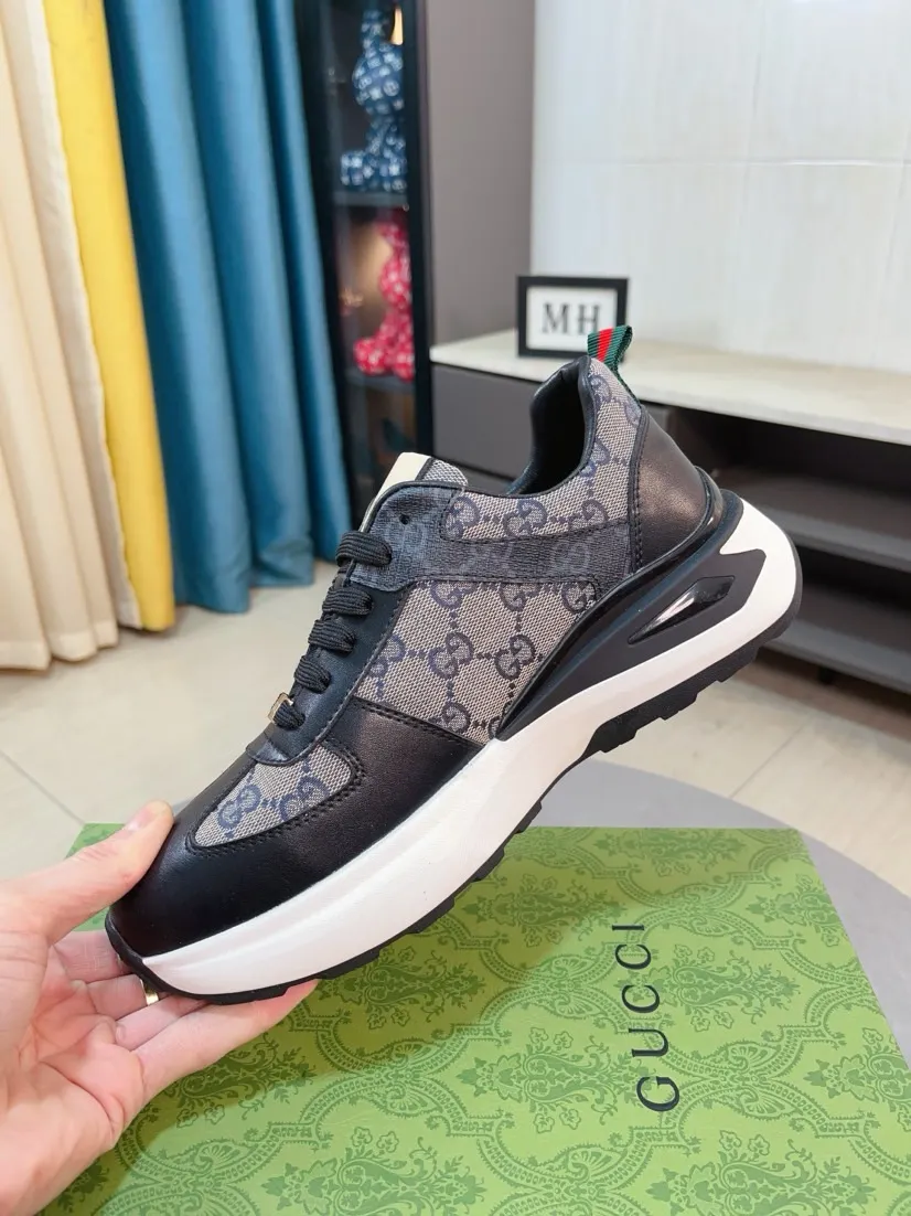 Men's shoes 💰438🌹🌹[GUCCI] Gucci's new lace-up casual men's shoes are on the market first, and the materials and workmanship are superior to all versions on the market. The highest quality shipped first-layer cowhide with imported original perforated materials➕Genuine leather lining, privately molded soft outsole, high foot comfort, imported special materials highlight the brand's unique charm, high-end customization 38-44